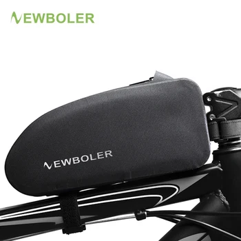 

NEWBOLER Bike Bags Waterproof Cycling Top Front Tube Frame Bag Large Capacity MTB Road Bicycle Pannier Black Bicycle Accessories