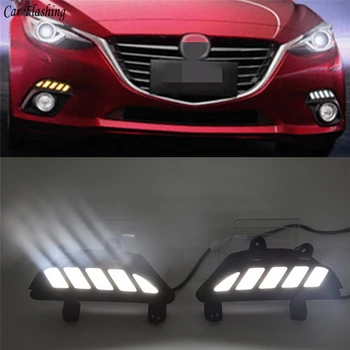 

Car Flashing 2Pcs Dynamic LED Dimming and Turn Signal Light 12V LED DRL daytime running lights for Mazda 3 axela 2014 2015 2016