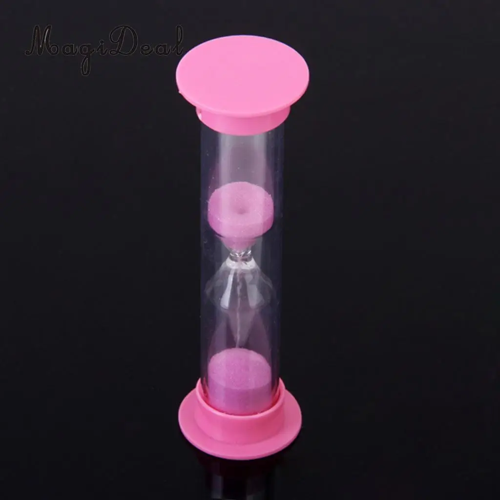 MagiDeal Home Decorative Small Clock  Timer Countdown Hourglass Sandglass Sand Clock 1/2/3min Yellow/Blue/Red PICK