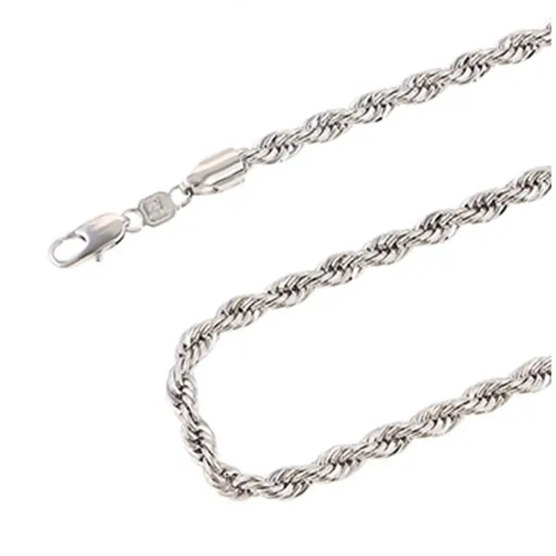 4mm Classic Rope Necklace For Women Men 