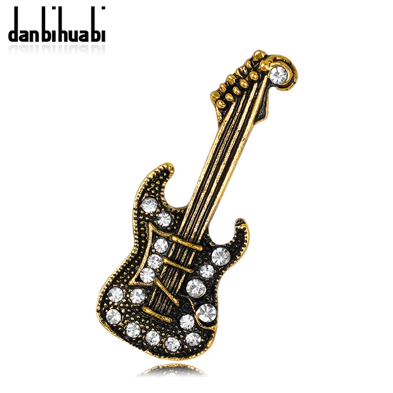 Danbihuabi 2019 новая дизайнерская винтажная гитара со стразами Gewelry брошь/булавка на