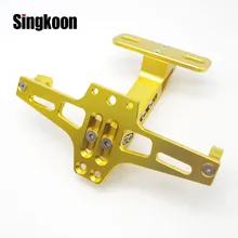 CNC мотоциклетные держатель номерного знака Рамка Кронштейн с светодиодный свет для yamaha fz1n er6f er6n ktm 1290 супер Приключения cbr250rr