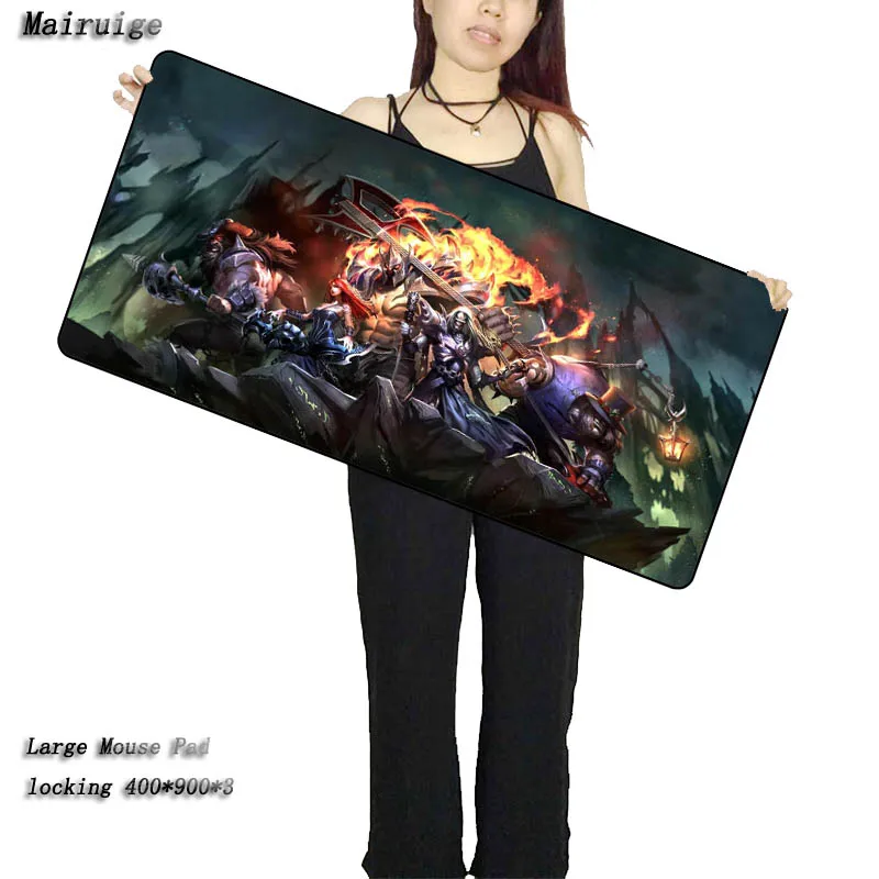 Большой коврик для мыши Mairuige league of legends с застежкой по краю компьютерные игровые