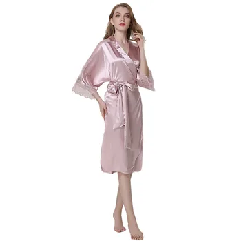 

Summer Women's Dress Silk Robe Pajamas Sexy Bathrobe Dressing Gowns Sleepwear Lingerie Pajamas Night Bathrobes For Women