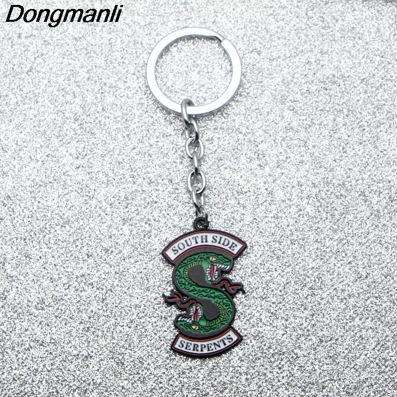 Dongmanli Riverdale Keychains TV Series Southside Serpents Keyring Car Keychain Fashion Alloy Keys Holder M2355 Fashion Jewelry