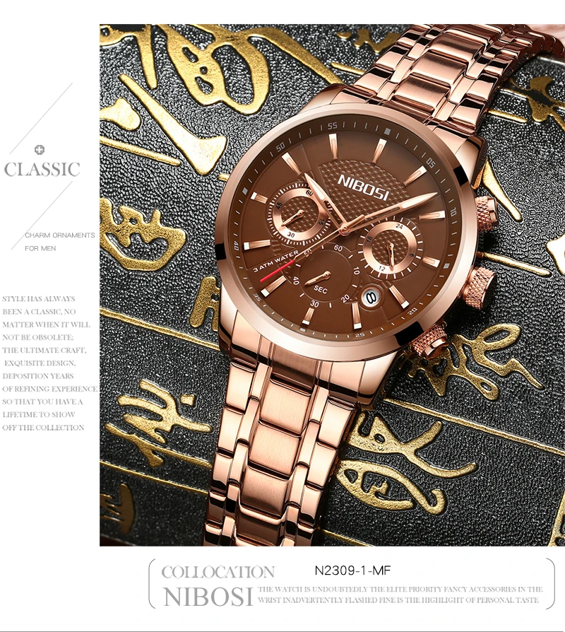 Relogio Masculino Esportivo NIBOSI Sport Watches For Men Top Brand Luxury Waterproof Men Watch Leather Strap Black Clock Male    (21)