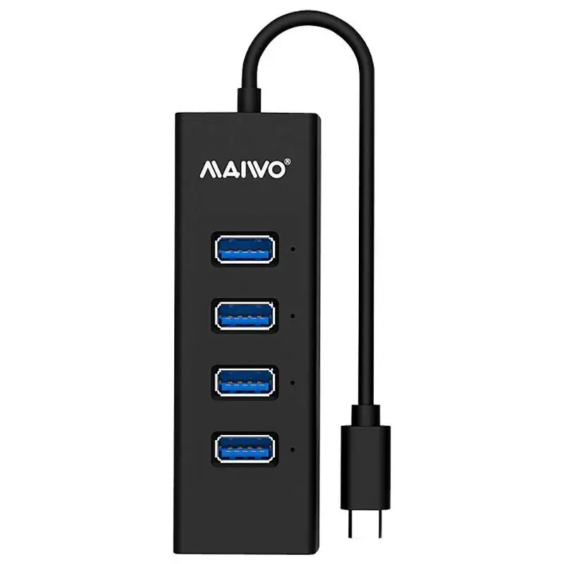 

MAIWO KH304C High Speed USB HUB Type-C to 4 USB 3.0 Splitter Adapter Dock for Windows XP/Vista/7/8/10/MAC OS