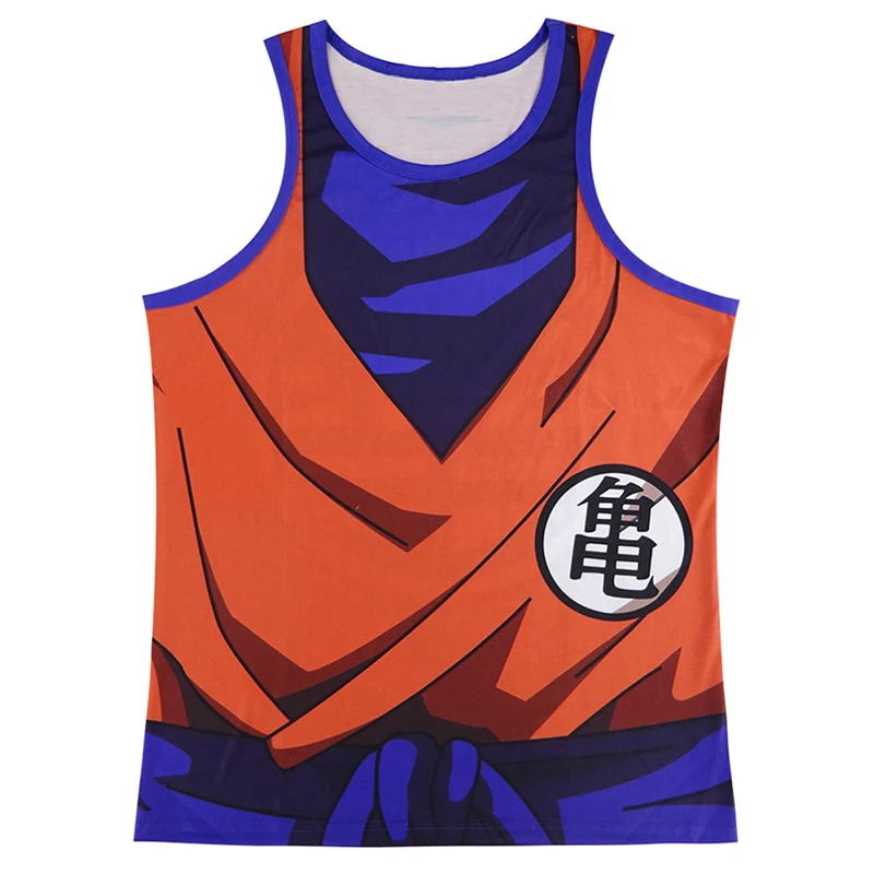 Men Dragon Ball Z Goku 3D Vest Vegeta Cosplay Tank Top Sleeveless
