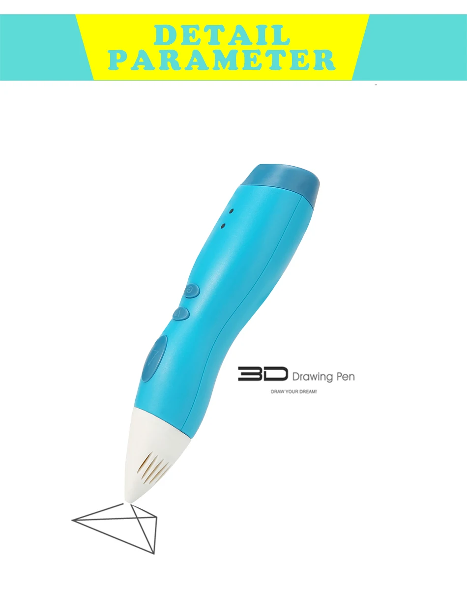 3D Ручка 1,75 мм PCL Филамент низкая температура 3D печать Ручка безопасная для детей с перезаряжаемой батареей для детей рисование DIY подарок