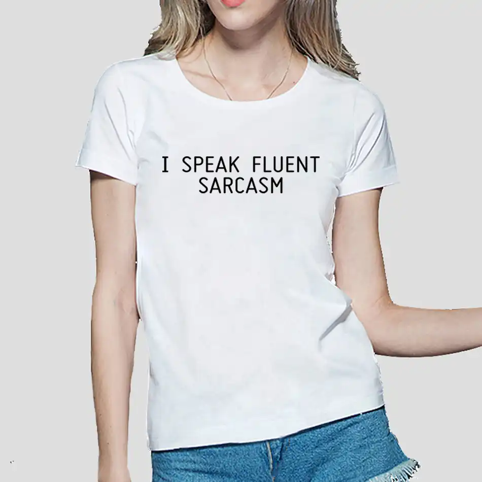 sarcasm t shirt women's