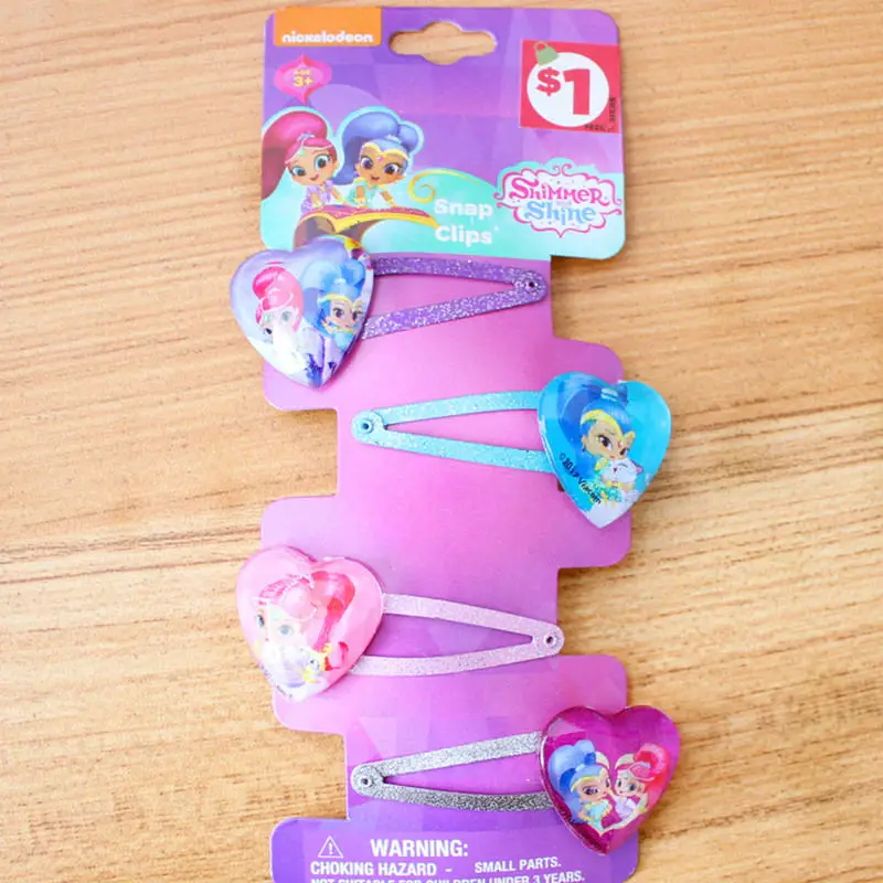 Заколка для детей с изображением Микки Мауса, 4 шт., аксессуары для куклы, резинка для волос на голове, подарок на день рождения для девочки, резинка для принцессы - Цвет: Синий