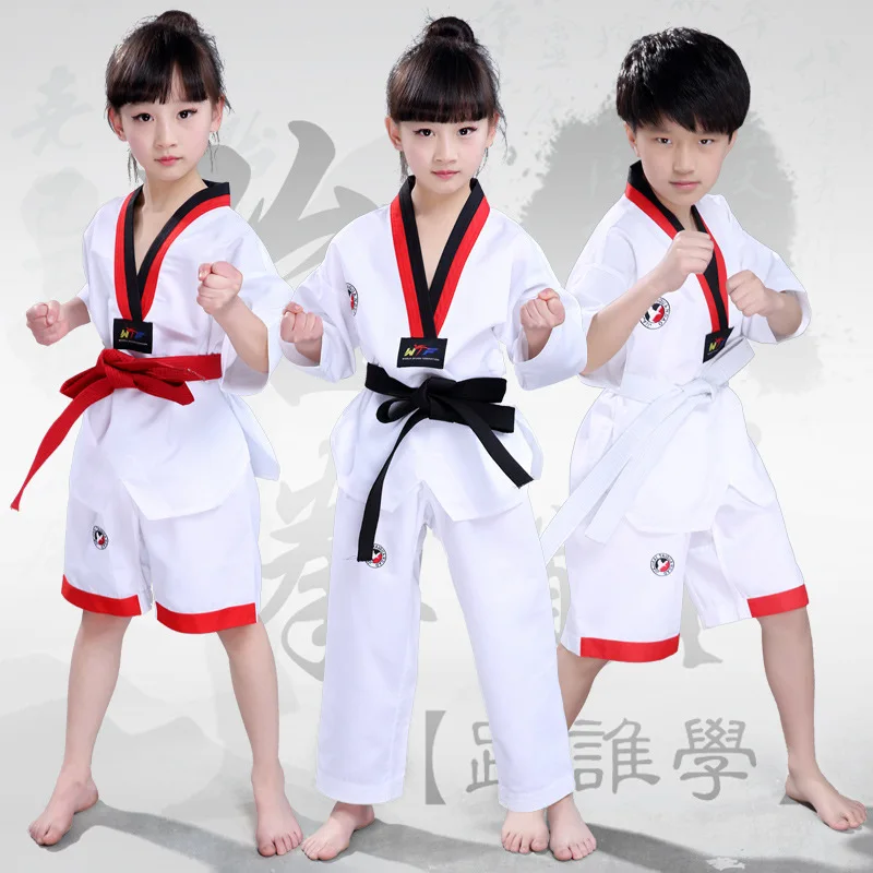 

2017 Child Adult Autumn Winter Taekwondo Dobok Karate Uniforms Sanda Clothes Sets Comfortable Professional Uniform High Qulity