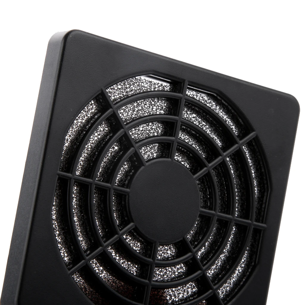 1xPC Computer 6cm Axial Fan Dust IP40 Filter Guard Protector Case Clip Sponge 