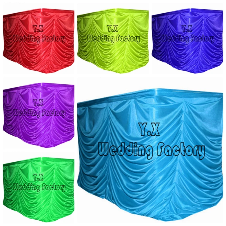

Wave Shape Ice Silk Table Skirt \ Table Cloth Skirting For Wedding Event Decoration