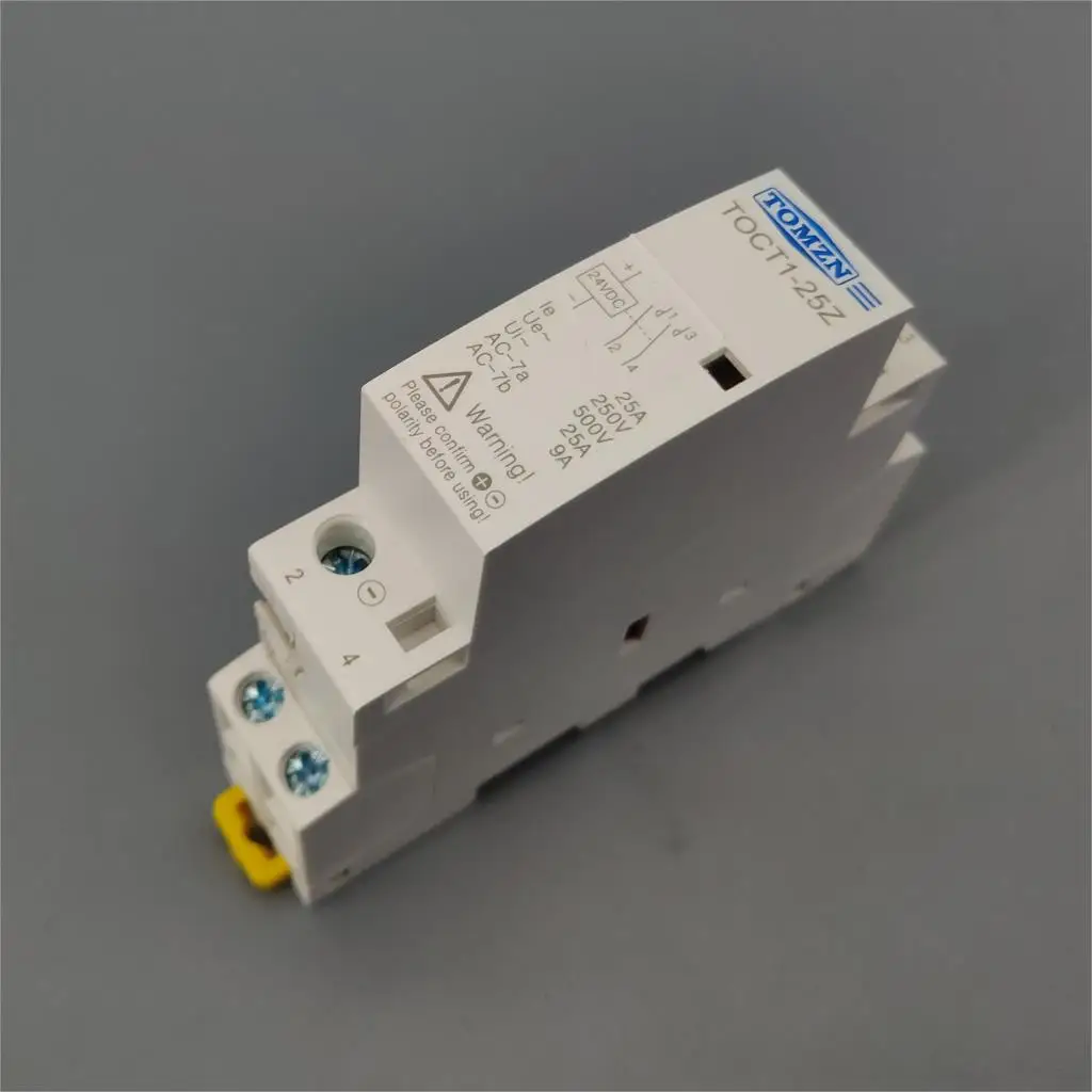 TOCT1 Американская классификация проводов 2р 25A DC 12V 24V Катушка 220 V/230 V 50/60HZ Din rail бытовой ac Контактор В соответствии с стандартом 2NO