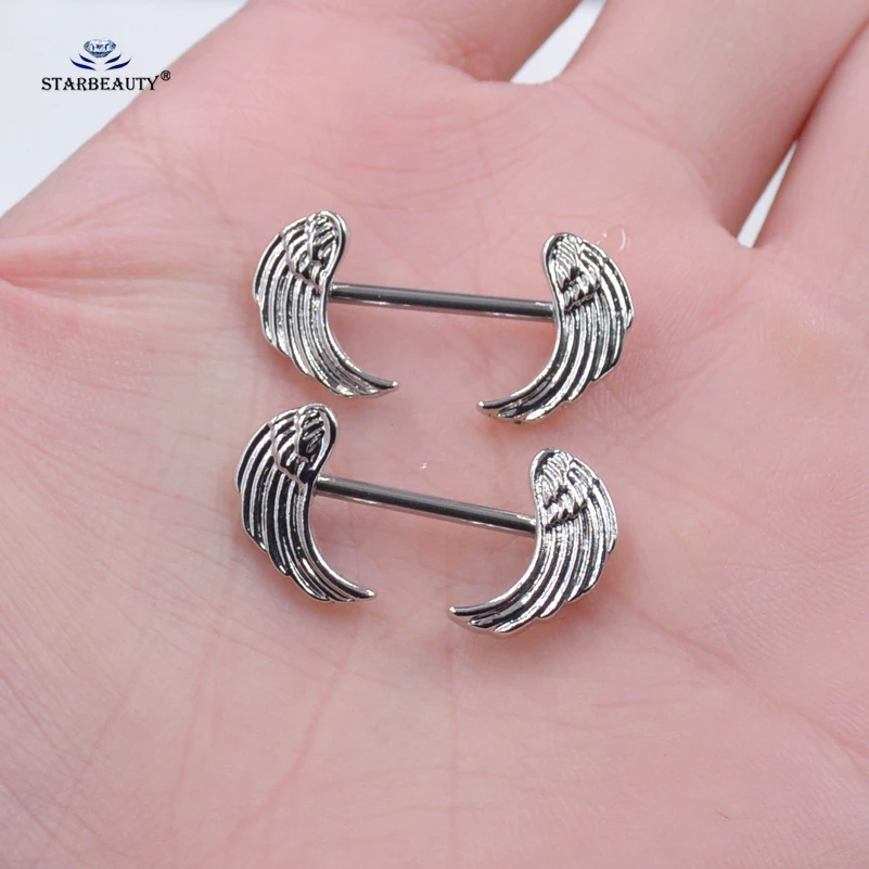 Nipple piercing wings jewelry Clearance