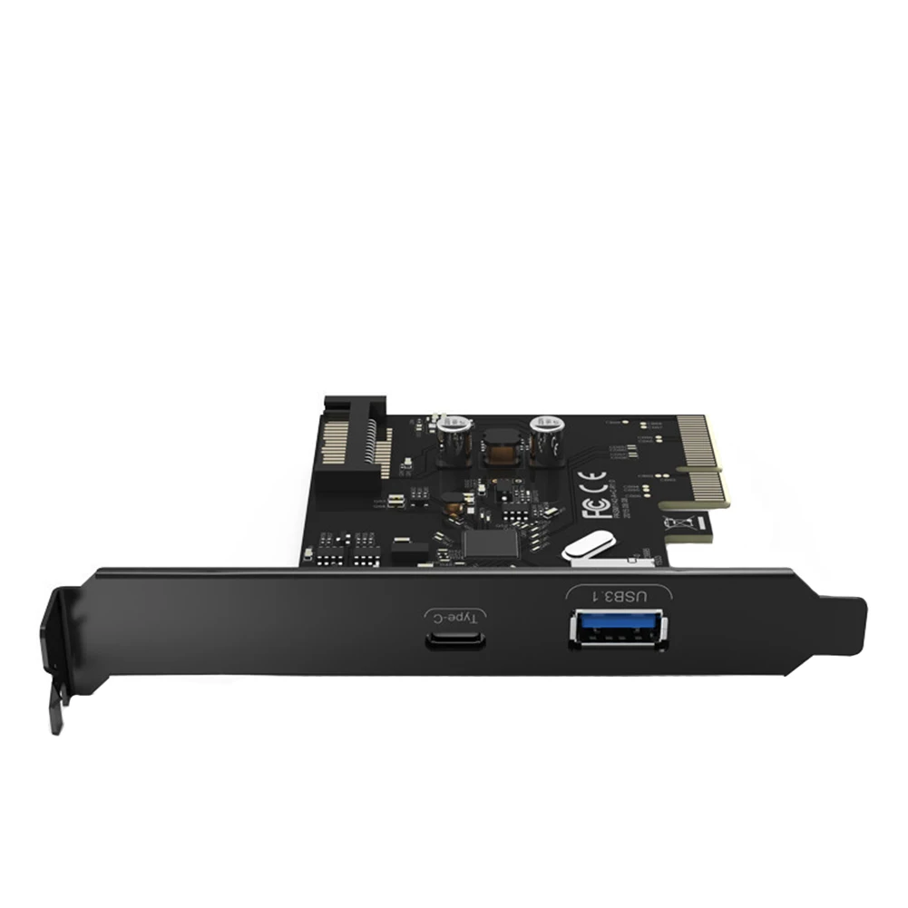 

PCI-E To USB 3.1 For Desktop PC Professional Convert Riser Express Type C Adapter Full Speed Quick 2 Port Expansion Card Add On