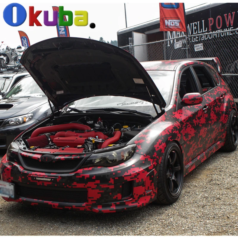 Military Digital Army Camo Vinyl Car Wrap Woodland Pixel Red Tiger Camouflage Stickerbomb Full Car Body Sheet For Vehicle Decal Sheet Material Carsheet Cover Aliexpress