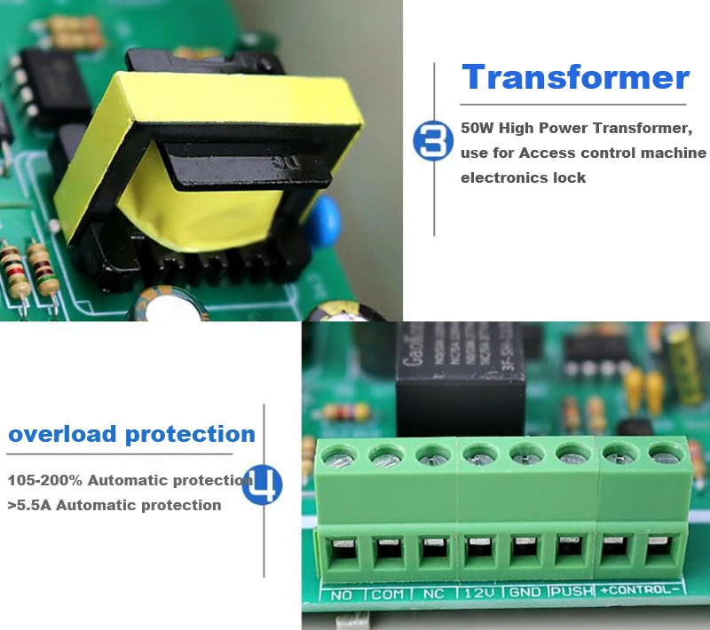 Система контроля допуска к двери переключатель питания DC 12V 3.5A 5A AC 90~ 260V для отпечатков пальцев машина контроля доступа