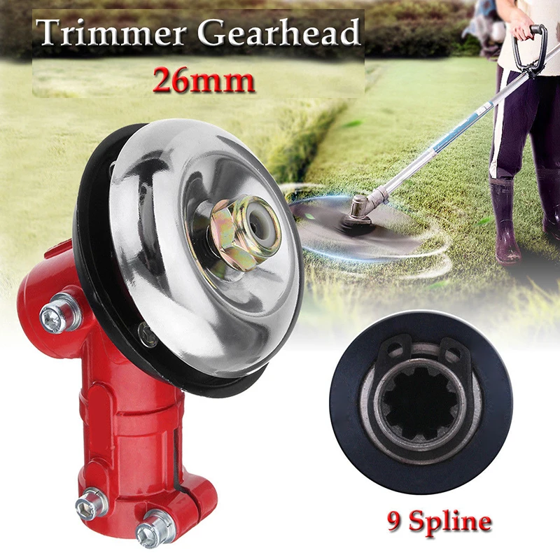 

26mm 9 Spline Gearhead Gearbox fit for Trimmer Strimmer Brush Cutter Lawnmower