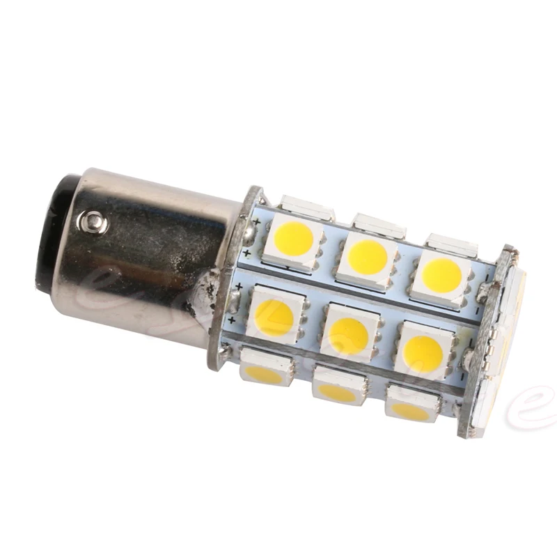 1 шт. 1157 15D P21/5 Вт 27SMD 5050Car 12В светодиодный задний светильник лампа теплый белый