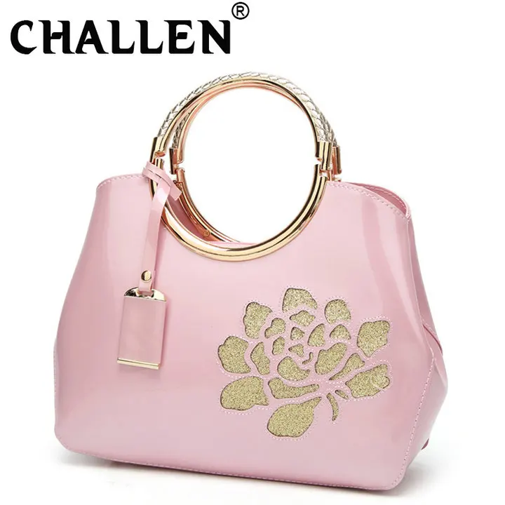 Винтажная Женская Повседневная Сумка-тоут, модная сумка, повседневная качественная кожаная PU женская сумка через плечо, сумка-мессенджер, B44-13 - Цвет: Розовый