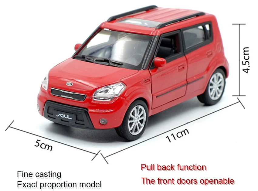 WELLY 1:36 KIA Soul внедорожник сплава литья под давлением Модель автомобиля игрушки с отступить для детей подарки коллекция