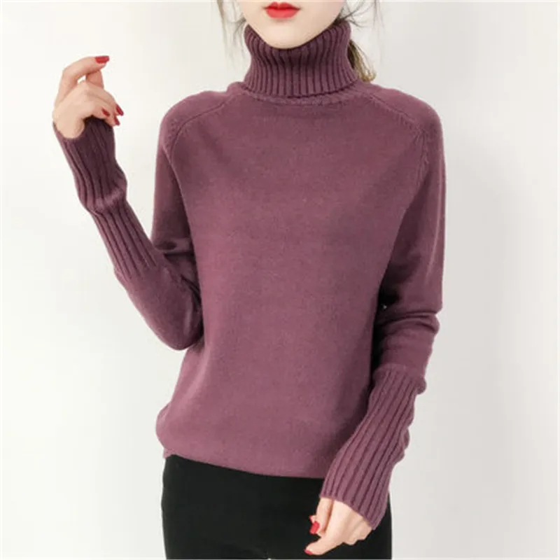

Autumn Winter Sweaters Women New 2018 Fashion Warm Turtleneck Elasticity Sweater pullover Long-sleeve Female Knitted Sweater