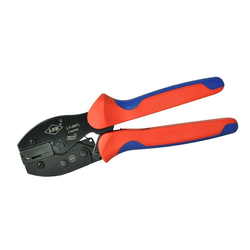 LY-06FL Hand Crimping Tools for flag connectors and non-insulated plug connectors 6.3mm2 6AWG Ratchet Pliers crimper 1