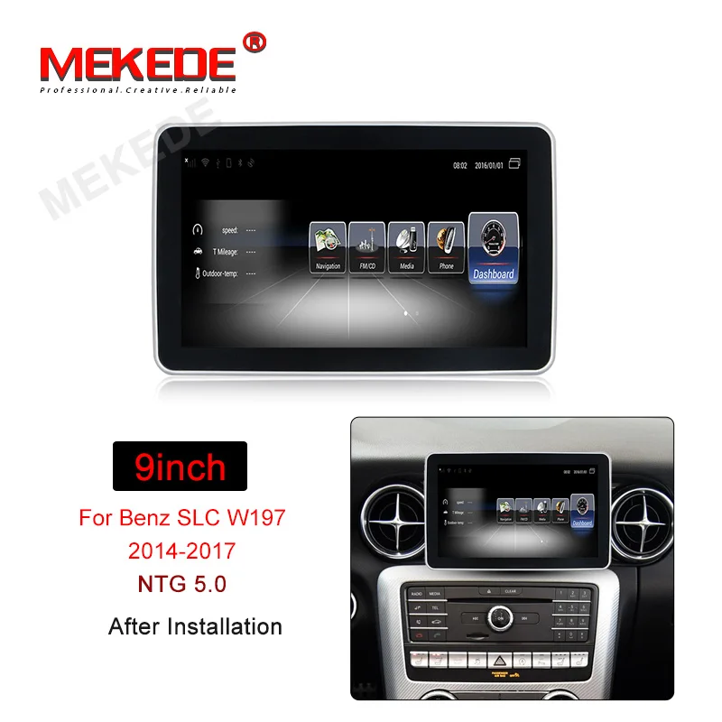 Новое поступление! 9 дюймов Android7.1 автомобильный стерео головное устройство навигация gps Навигация DVD плеер для Benz SLC W197- поддержка 4G LTE wifi - Цвет: NTG 5.0