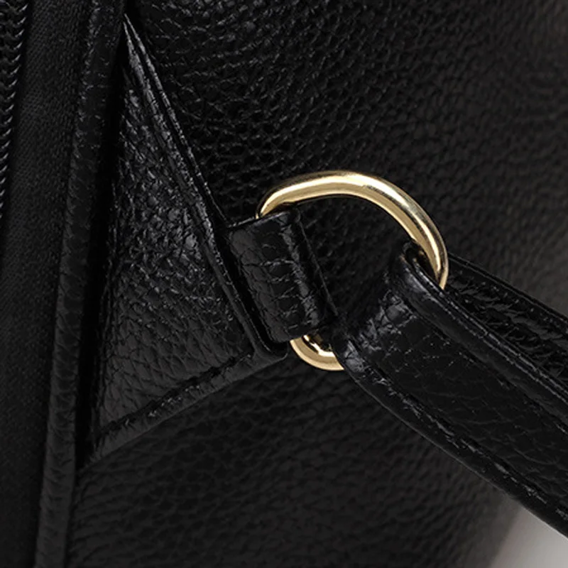 Women Backpack PU Leather Black Female Shoulder Bags Small Ladies Handbags Designer Fashion Girls School Backpack Rucksack BP0185 (7)