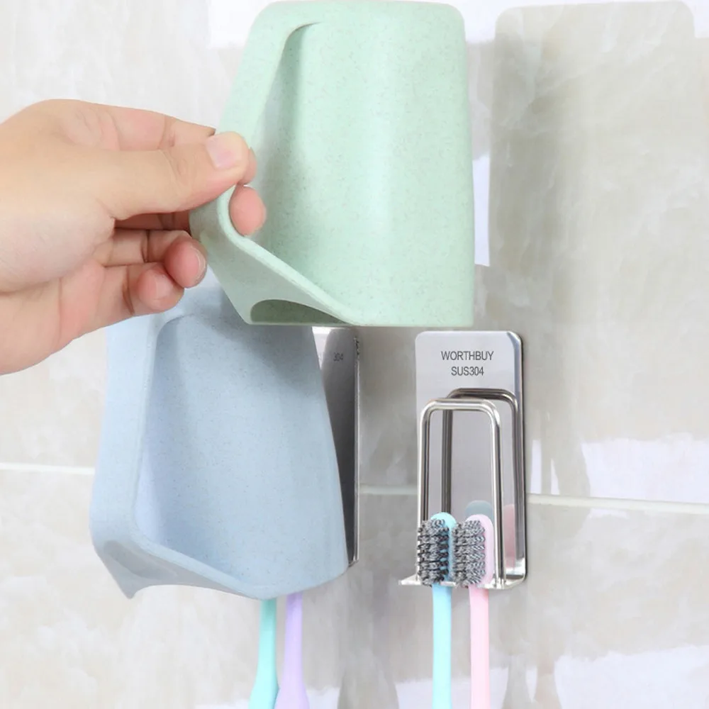 Новое поступление держатель для зубной щетки из нержавеющей стали для ванной комнаты настенный держатель для зубной пасты Органайзер