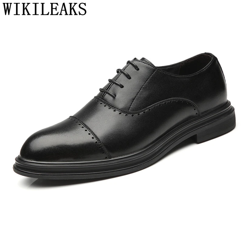 

brogue shoes men genuine leather shoes men formal mens dress shoes office shoes men italian brand erkek ayakkabi calzado hombre