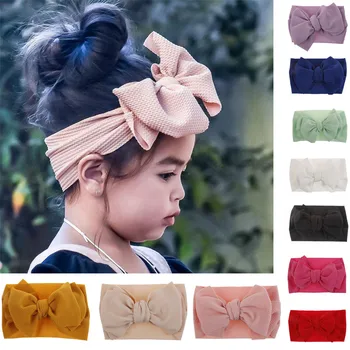 

HOOLER Baby Girl Headbands Newborn Hairband Baby Bandeau Bebe Toddler Fabric Bow Knot Headwraps Turban Headwear Accessory
