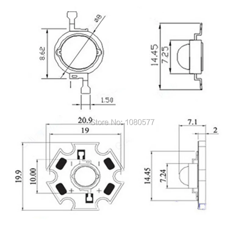 size of led-1