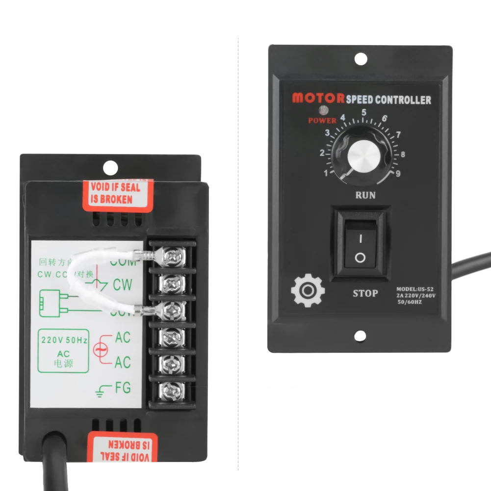 

1Pcs 400W AC 220V Motor Speed Controller Pinpoint Regulator Controller Forward And Backward Regulator Controller High Precision