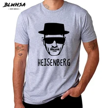 BLWHSA Breaking Bad Heisenberg, забавная Мужская футболка, высокое качество, хлопок, Круглый ворот, короткий рукав, модные, с принтом, мужские футболки