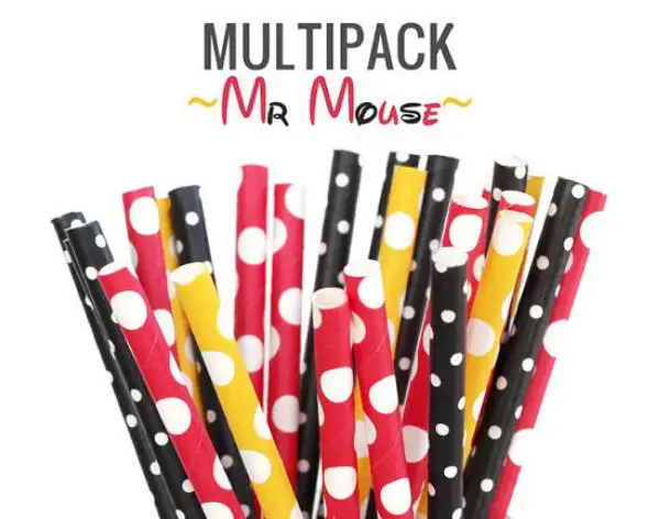 

[SP003] MR MOUSE Paper Straws, Multipack, Mickey Mouse & Minnie Mouse Inspired party kit