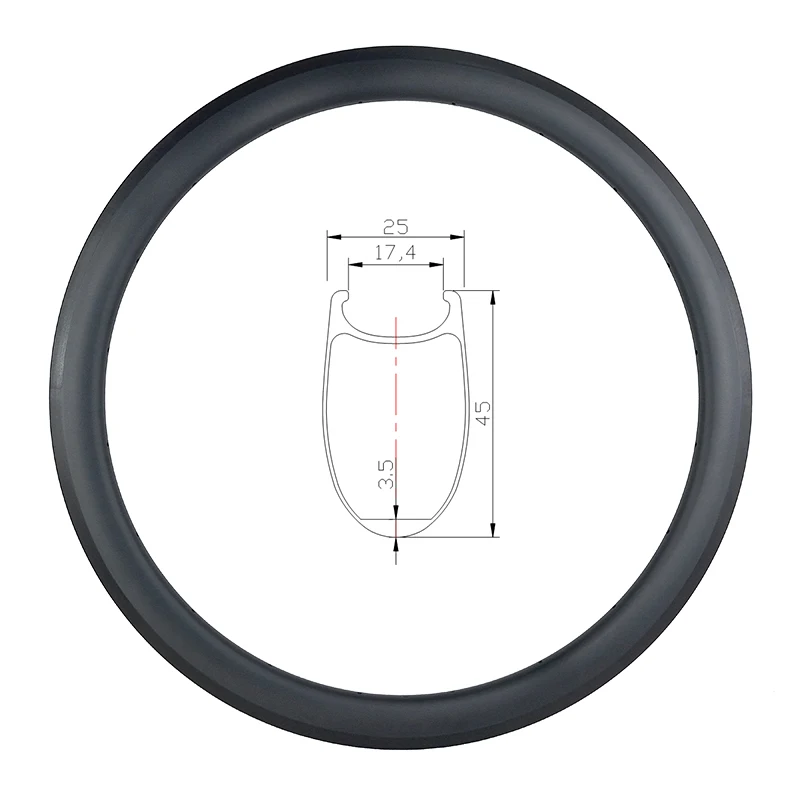 700c 45 мм клинчер для велосипеда u-образный карбоновый обод 25 мм Широкий UD 3 K 12 K 6 K twill матовый глянцевый 16 18 20 24 28 32 36 отверстий базальт brak