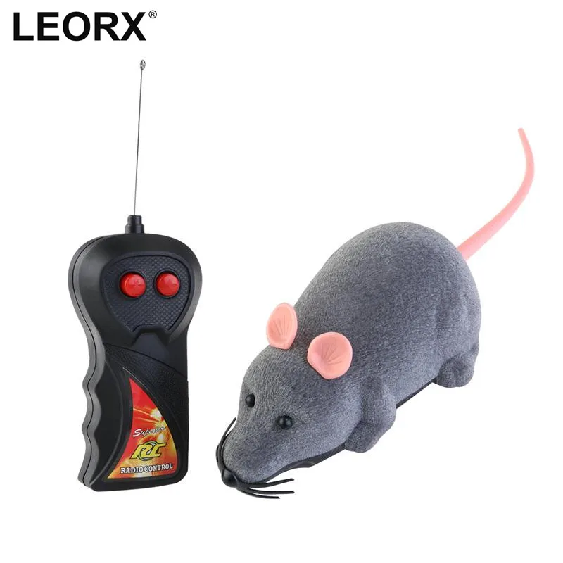 Hot Selling New Gray Funny Pet Cat Mice Toy Wireless RC Gray Rat Mice