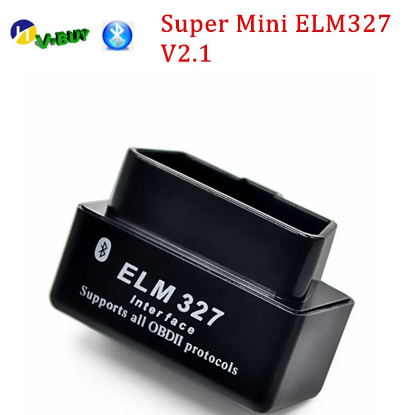 Топ продаж Супер Мини ELM327 V2.1 Bluetooth OBD2 авто диагностический интерфейс ELM 327 Bluetooth Авто OBD2 сканер кода