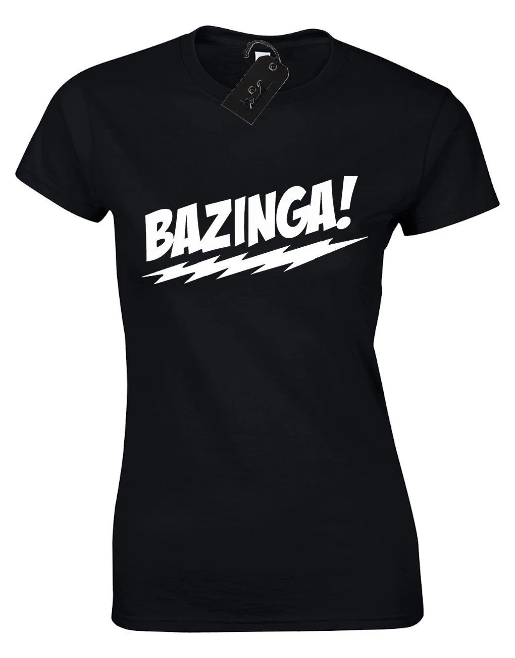 BAZINGA LADIES T SHIRT FUNNY NERD GEEKY TOP Gifts | Женская одежда