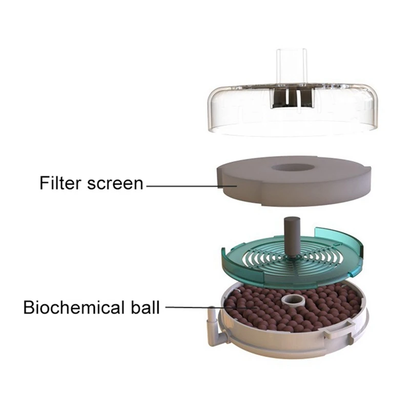 

Aquarium Mini Air Pump Fish Tank Filter Ultra Thin Double Filter Function Filtration Of Impurities Increasing Oxygen