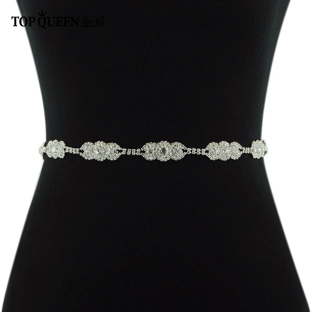 Topqueen S215 Rhinestone Wedding Belts Sash Free Shipping Stock