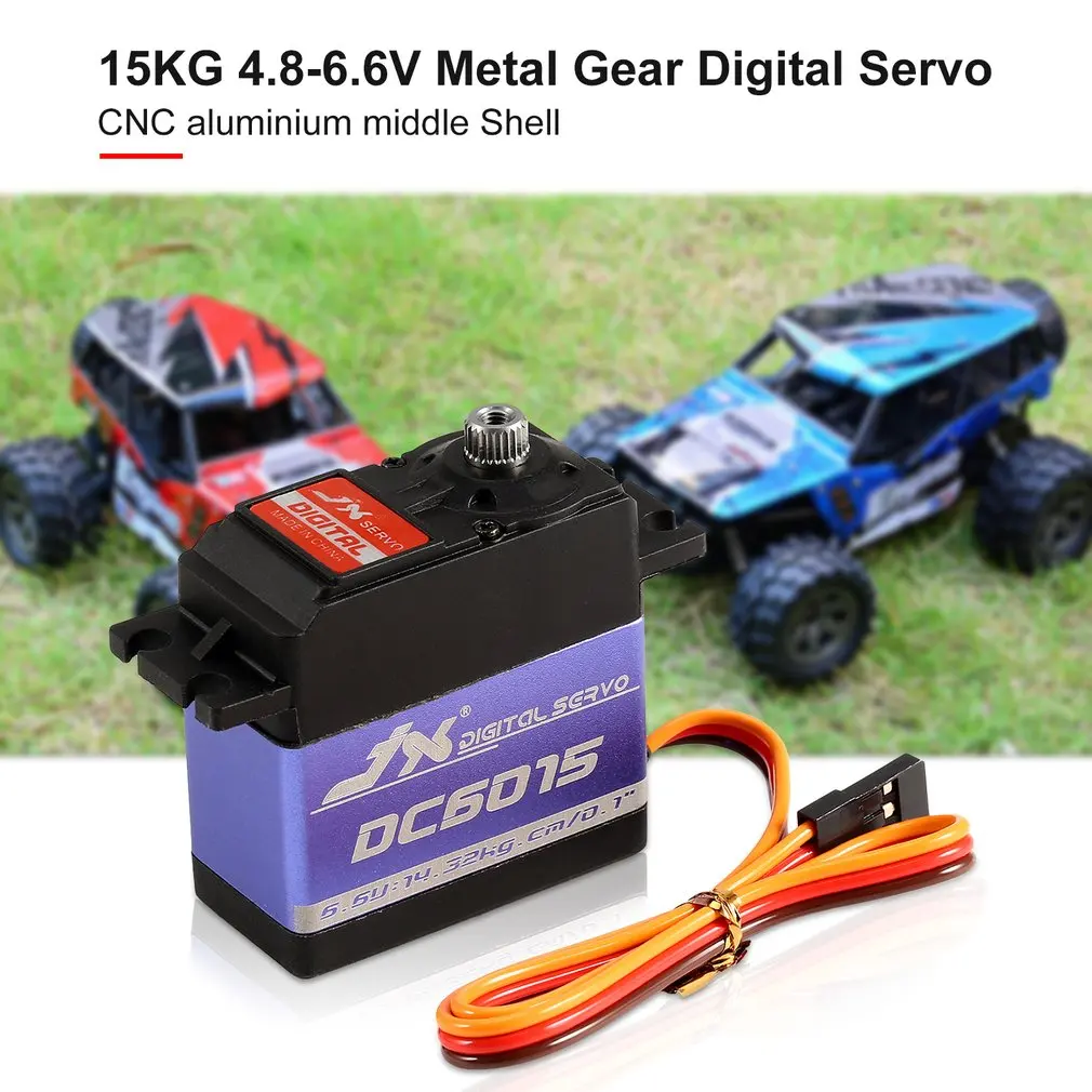 JX DC6015 4 8 6 в 15 кг металлическая передача 0 10 сек большой крутящий момент цифровой