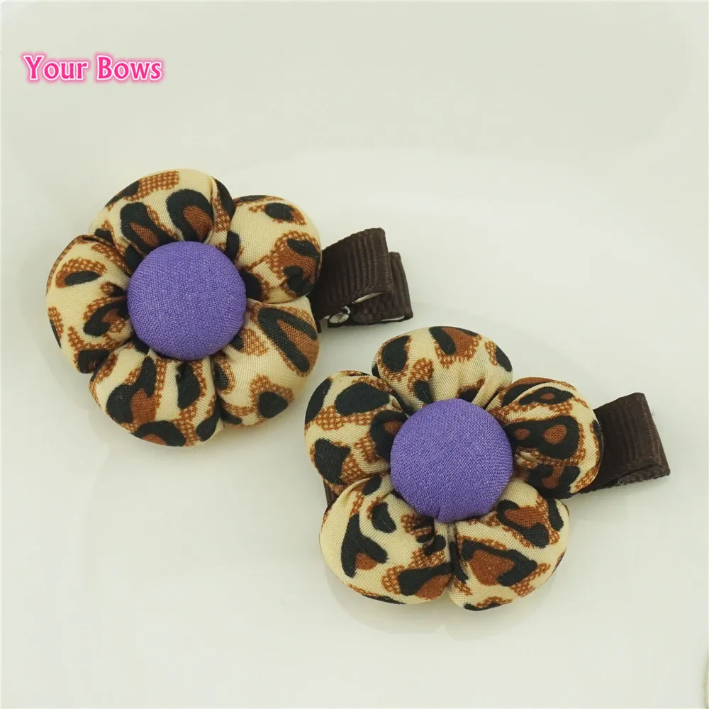 

Your Bows 2Pcs Fastion Cute Leopard Hairpins Little Girls Barrettes Headwear Ribbon Hairgpins Children Hair Accessories