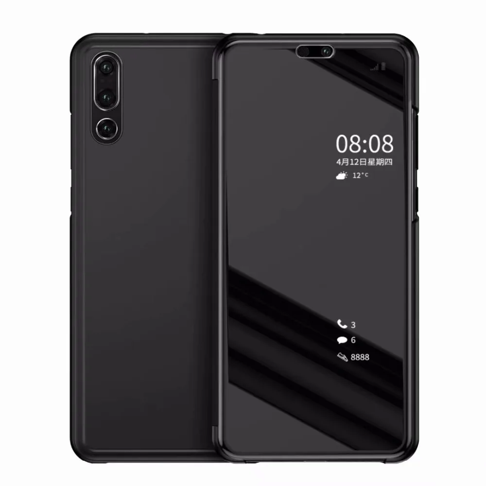 Прозрачный зеркальный чехол для huawei P20 Lite Pro с откидной крышкой для huawei P Smart Hornor 8 9 10 Lite 7A 7C Pro Y5 Y6 Y7 Y9