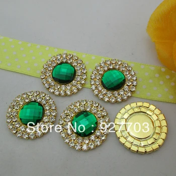 

(CM462 25mm)50pcs Dark Green Rhinestone Crystal Round Diamante Acrylic Cluster Scrapbooking Craft