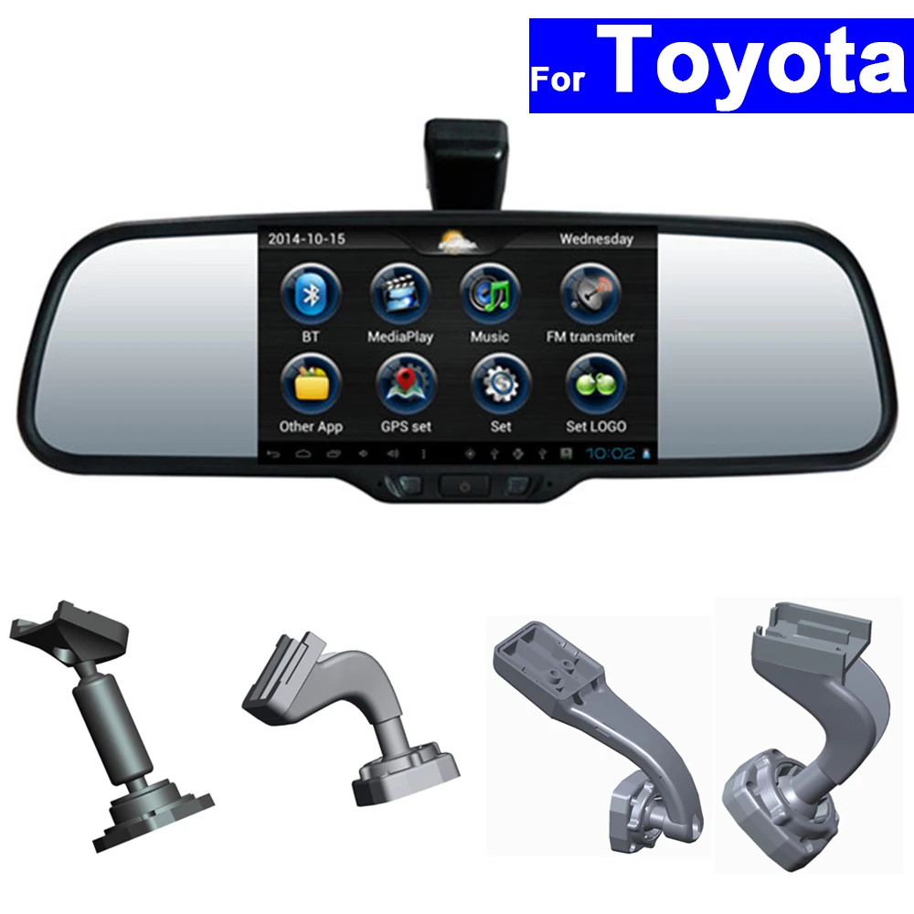 

HD Car Rear View Mirror DVR GPS Bluetooth WIFI for Toyota Corolla Camry Rav4 Prado Vios Lexus Highlander Android Auto Monitor
