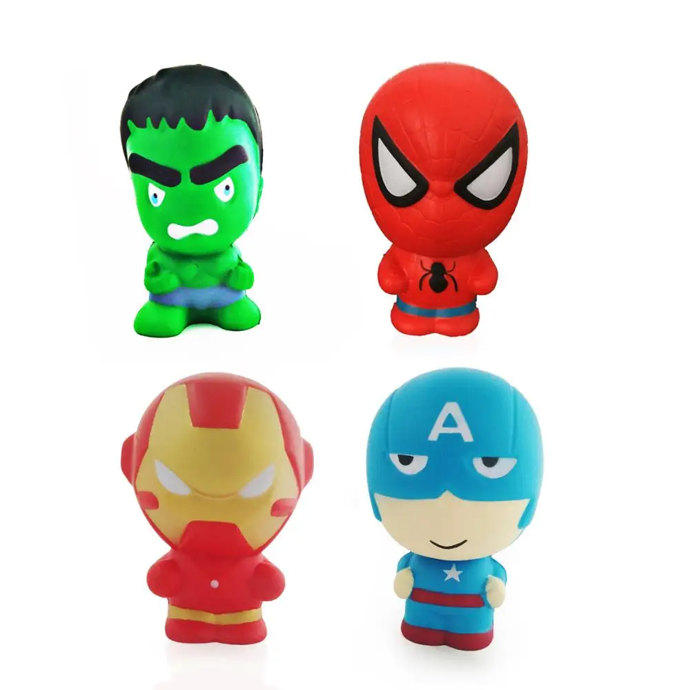Мстители мягкий супер герой медленно поднимающийся Человек-паук Железный человек Капитан Америка мягкая игрушка для детей снятие стресса Популярная игрушка